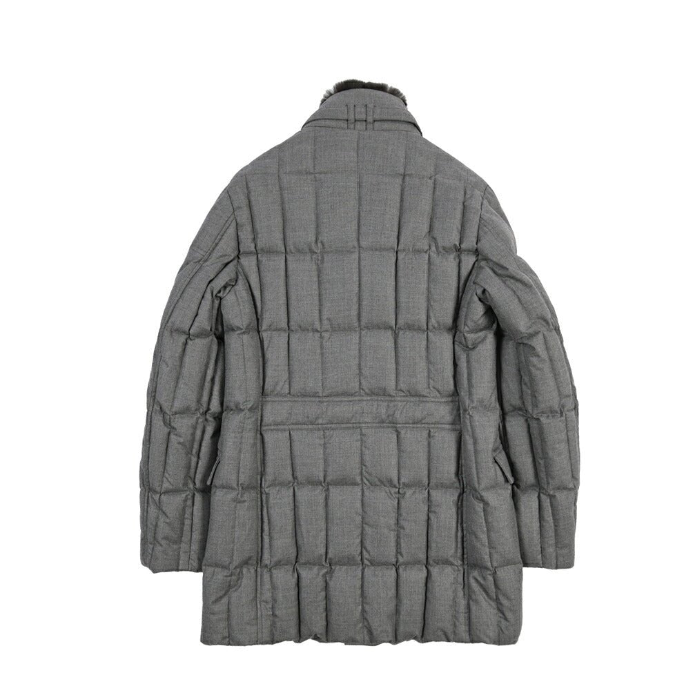 CLEARANCE SALE｜MOORER “MORRIS-CL” カシミヤ100% 立襟ファー付ダウンジャケット グレー(GRIGIO) 48 | GUARDAROBA MILANO OFFICIAL STORE