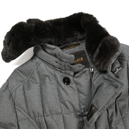 CLEARANCE SALE｜MOORER “MORRIS-CL” カシミヤ100% 立襟ファー付ダウンジャケット グレー(GRIGIO) 48 | GUARDAROBA MILANO OFFICIAL STORE
