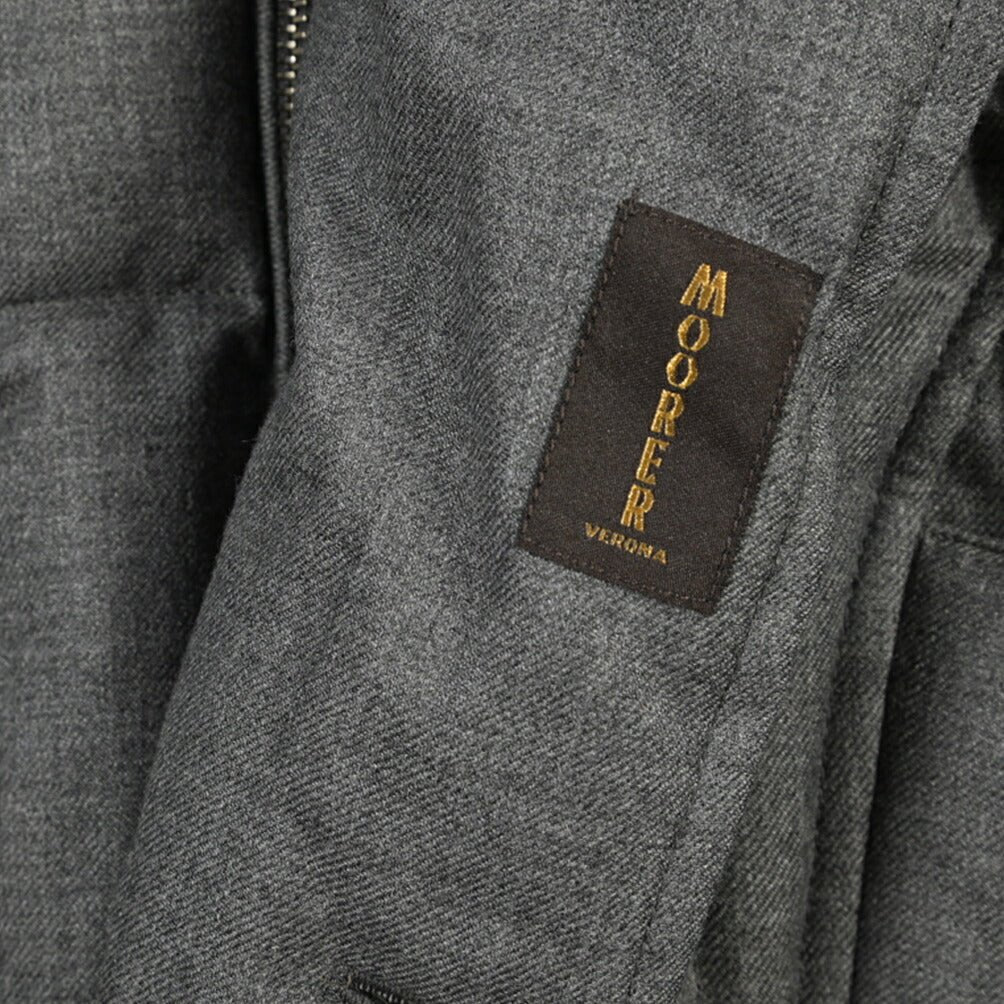 CLEARANCE SALE｜MOORER “MORRIS-CL” カシミヤ100% 立襟ファー付ダウンジャケット グレー(GRIGIO) 48 | GUARDAROBA MILANO OFFICIAL STORE