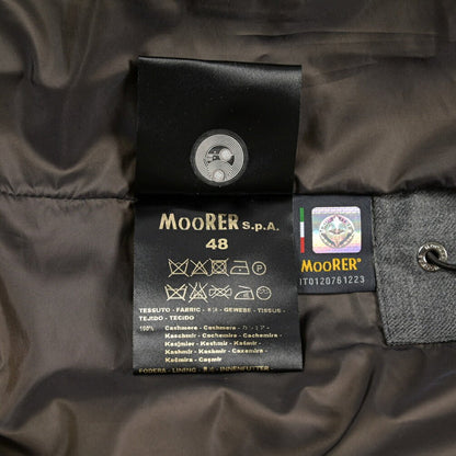 CLEARANCE SALE｜MOORER “MORRIS-CL” カシミヤ100% 立襟ファー付ダウンジャケット グレー(GRIGIO) 48 | GUARDAROBA MILANO OFFICIAL STORE