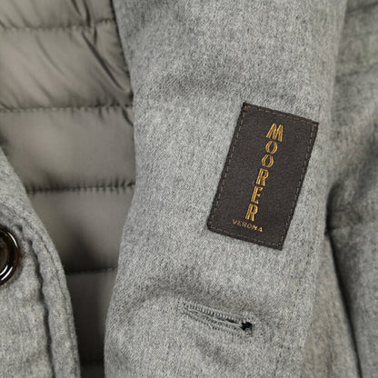 CLEARANCE SALE｜MOORER “NOMOS-IL” カシミヤ100% 着脱可能フロントライナー付きダウンジャケット グレー(GHIACCIO) 46 | GUARDAROBA MILANO OFFICIAL STORE