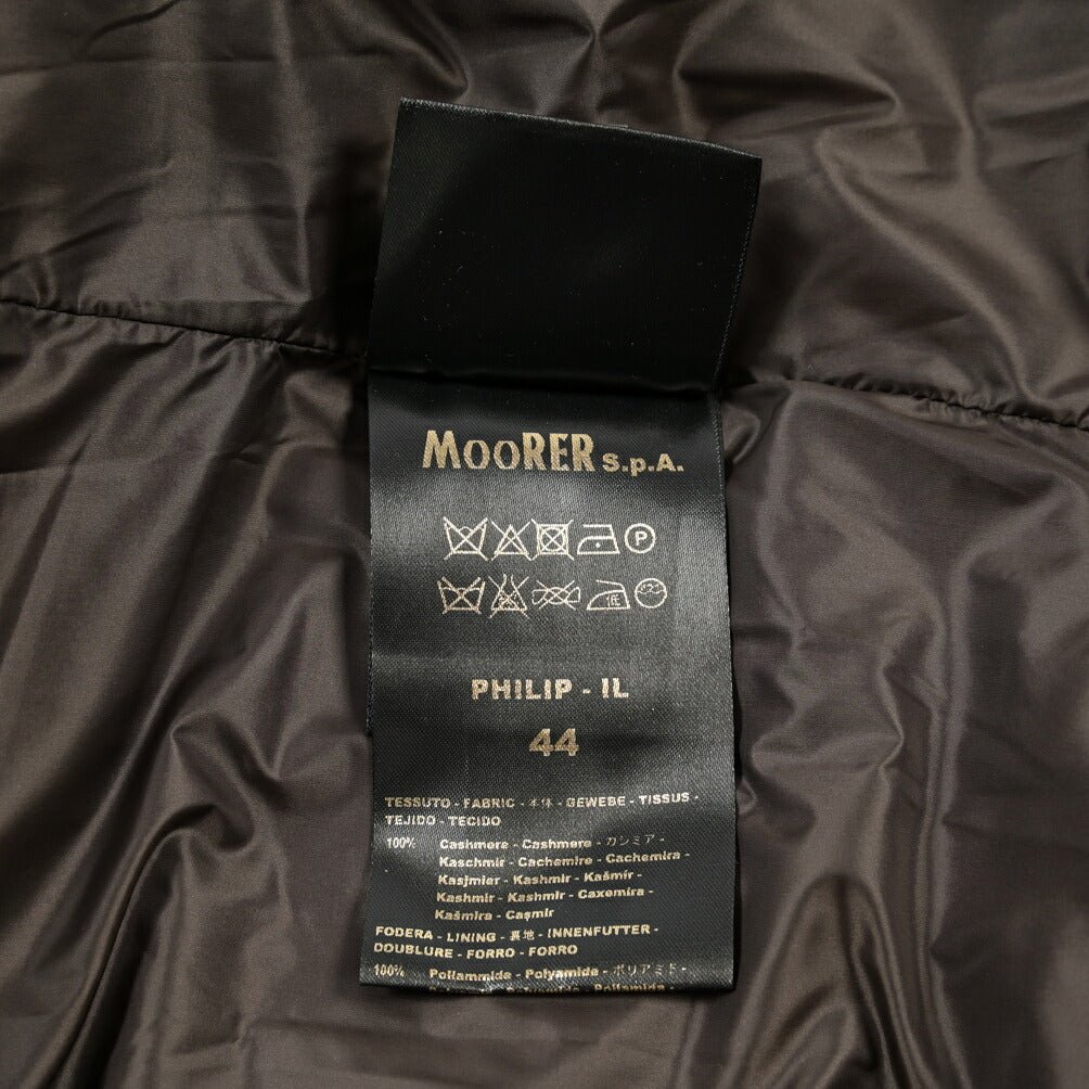CLEARANCE SALE｜MOORER “PHILIP-IL” カシミヤ100% スタンドカラーダウンジャケット / Loro Piana製生地 (RAIN SYSTEM) ネイビー(BLU SCURO) 44 | GUARDAROBA MILANO OFFICIAL STORE