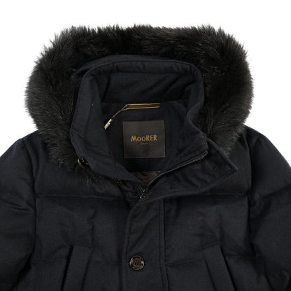 CLEARANCE SALE｜MOORER “PHILIP-IL” カシミヤ100% スタンドカラーダウンジャケット / Loro Piana製生地 (RAIN SYSTEM) ネイビー(BLU SCURO) 44 | GUARDAROBA MILANO OFFICIAL STORE