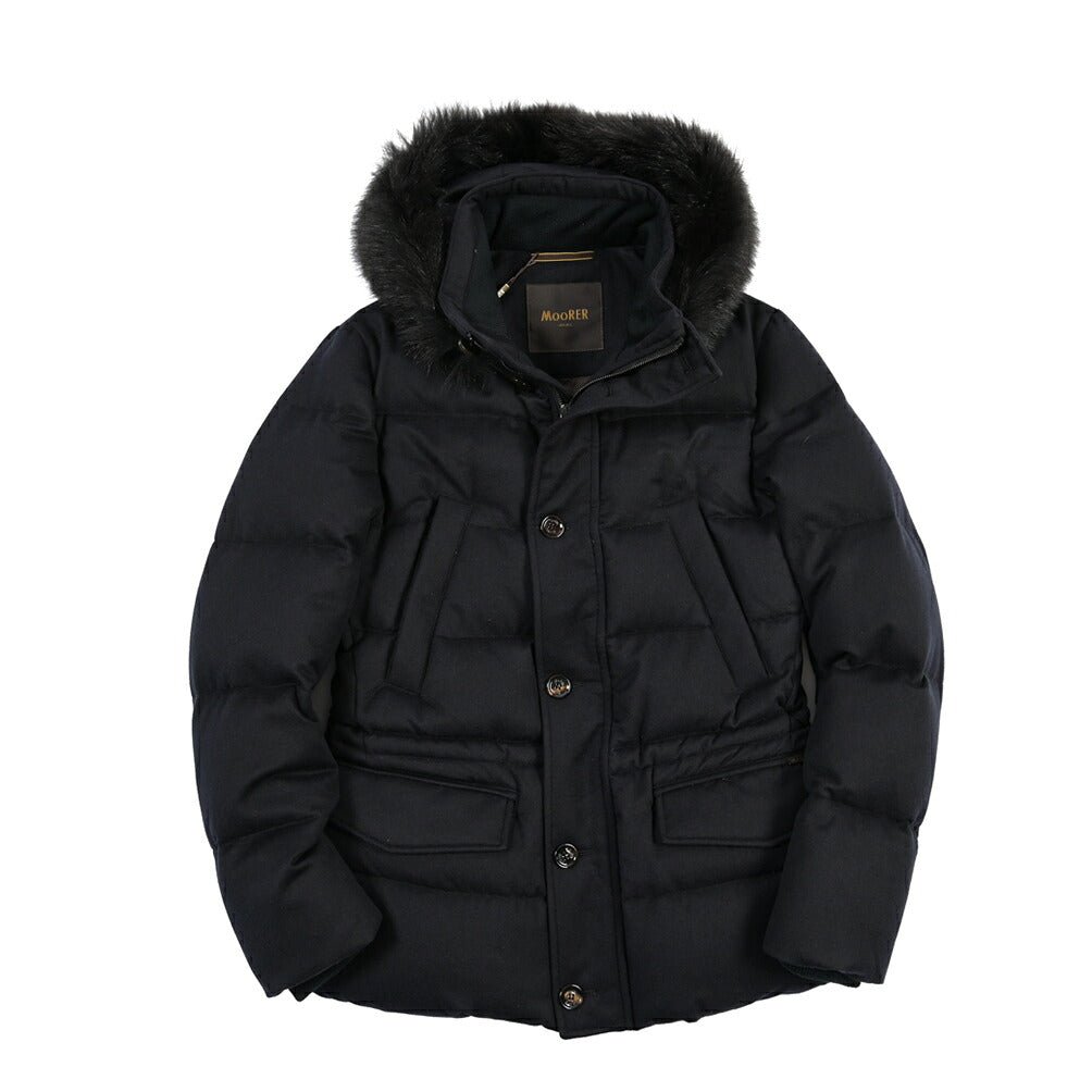 CLEARANCE SALE｜MOORER “PHILIP-IL” カシミヤ100% スタンドカラーダウンジャケット / Loro Piana製生地 (RAIN SYSTEM) ネイビー(BLU SCURO) 44 | GUARDAROBA MILANO OFFICIAL STORE