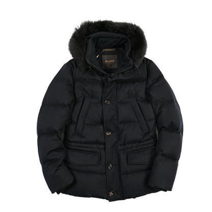 CLEARANCE SALE｜MOORER “PHILIP-IL” カシミヤ100% スタンドカラーダウンジャケット / Loro Piana製生地 (RAIN SYSTEM) ネイビー(BLU SCURO) 44 | GUARDAROBA MILANO OFFICIAL STORE