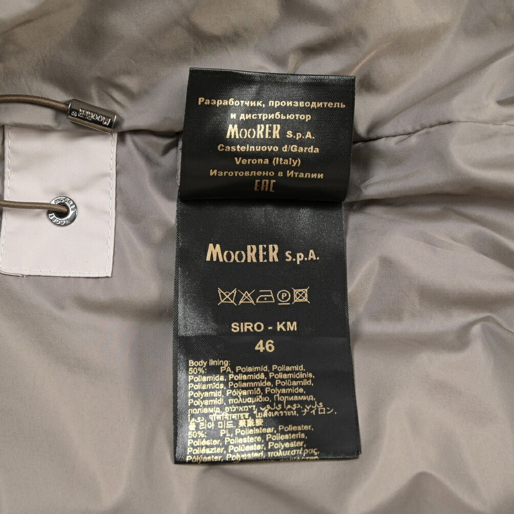 CLEARANCE SALE｜MOORER “SIRO-KM” 高密度ポリエステル 立襟ファー付ダウンジャケット オフホワイト(AVORIO) 44 | GUARDAROBA MILANO OFFICIAL STORE