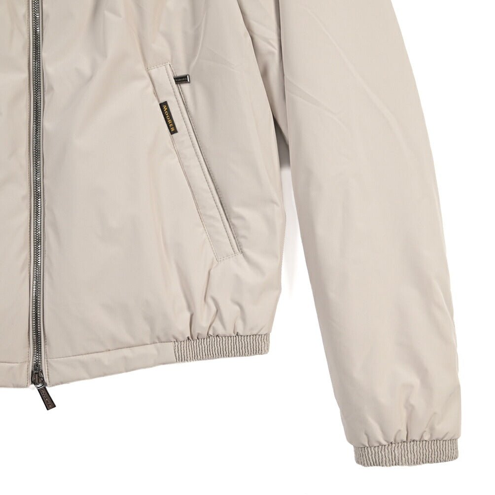 CLEARANCE SALE｜MOORER “STAZIO-SKT” ポリエステル100% スタンドカラー中綿ジャケット / ACQUA PROOF (防水) ベージュ(AVORIO) 48 | GUARDAROBA MILANO OFFICIAL STORE