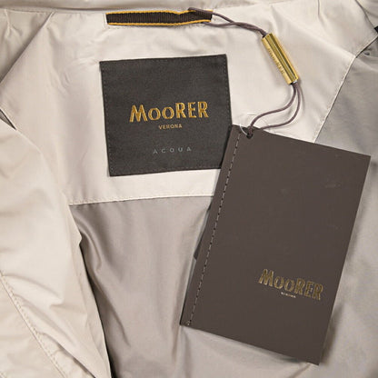 CLEARANCE SALE｜MOORER “STAZIO-SKT” ポリエステル100% スタンドカラー中綿ジャケット / ACQUA PROOF (防水) ベージュ(AVORIO) 48 | GUARDAROBA MILANO OFFICIAL STORE