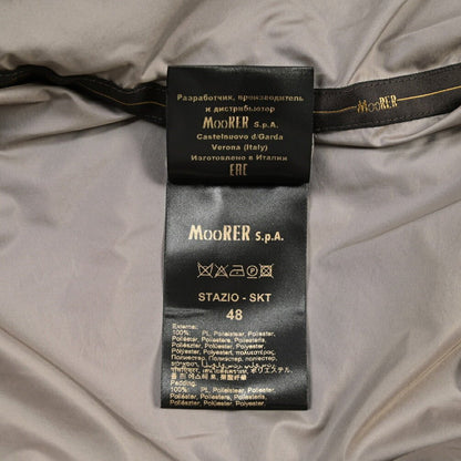 CLEARANCE SALE｜MOORER “STAZIO-SKT” ポリエステル100% スタンドカラー中綿ジャケット / ACQUA PROOF (防水) ベージュ(AVORIO) 48 | GUARDAROBA MILANO OFFICIAL STORE