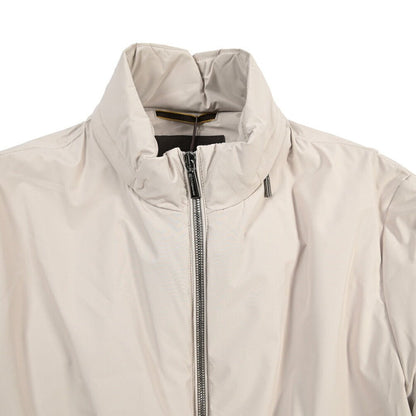 CLEARANCE SALE｜MOORER “STAZIO-SKT” ポリエステル100% スタンドカラー中綿ジャケット / ACQUA PROOF (防水) ベージュ(AVORIO) 48 | GUARDAROBA MILANO OFFICIAL STORE
