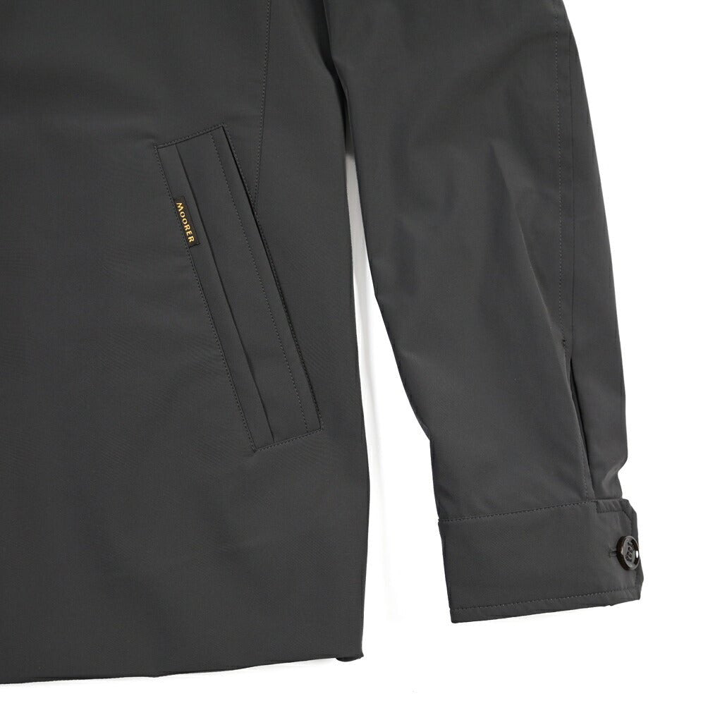 CLEARANCE SALE｜MOORER “VOLMER-KN” 高機能ストレッチナイロン Pコート / ACQUA RESISTANT (撥水) グレー(ASFALTO) 46 | GUARDAROBA MILANO OFFICIAL STORE
