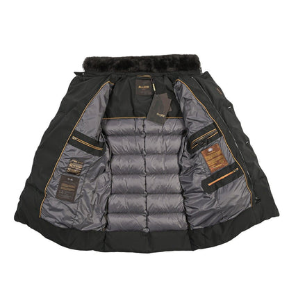 CLEARANCE SALE｜MOORER “ZARBO-STP” ポリエステル100% 立襟ファー付ダウンコート / ACQUA PROOF (防水) ブラック(NERO) 48 | GUARDAROBA MILANO OFFICIAL STORE