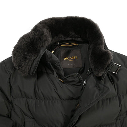 CLEARANCE SALE｜MOORER “ZARBO-STP” ポリエステル100% 立襟ファー付ダウンコート / ACQUA PROOF (防水) ブラック(NERO) 48 | GUARDAROBA MILANO OFFICIAL STORE
