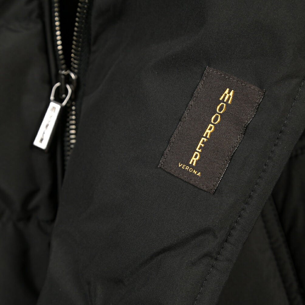 CLEARANCE SALE｜MOORER “ZARBO-STP” ポリエステル100% 立襟ファー付ダウンコート / ACQUA PROOF (防水) ブラック(NERO) 48 | GUARDAROBA MILANO OFFICIAL STORE