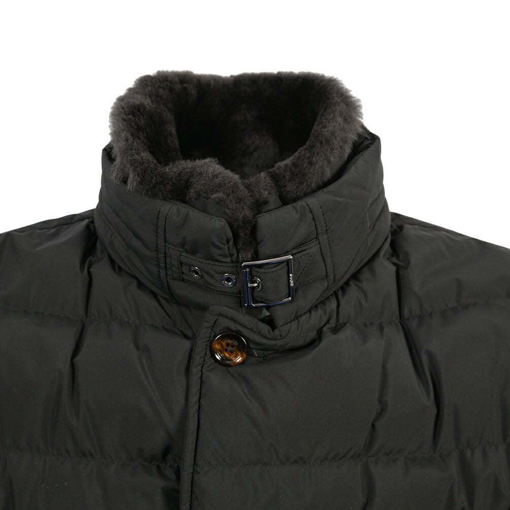 CLEARANCE SALE｜MOORER “ZARBO-STP” ポリエステル100% 立襟ファー付ダウンコート / ACQUA PROOF (防水) ブラック(NERO) 48 | GUARDAROBA MILANO OFFICIAL STORE