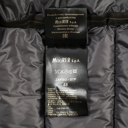 CLEARANCE SALE｜MOORER “ZARBO-STP” ポリエステル100% 立襟ファー付ダウンコート / ACQUA PROOF (防水) ブラック(NERO) 48 | GUARDAROBA MILANO OFFICIAL STORE