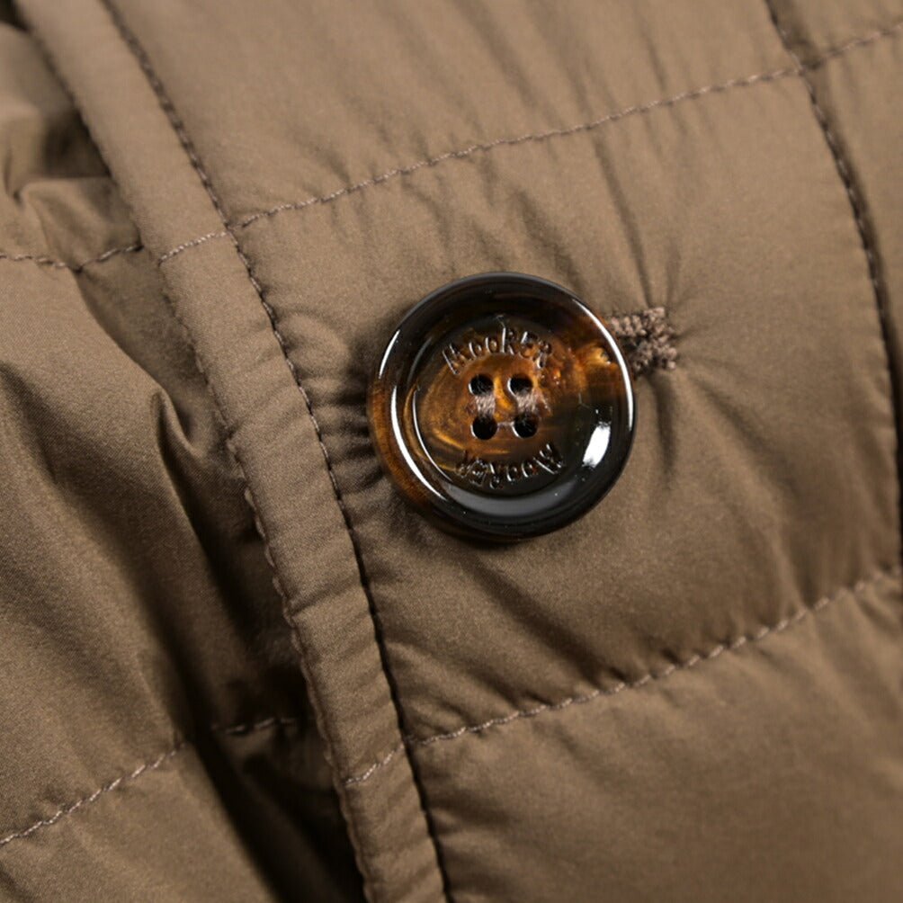 CLEARANCE SALE｜MOORER “ZAVYER-S3” 高機能ストレッチナイロン ダウンジャケット / ACQUA RESISTANT (撥水) ブラウン(BEAVER) 44 | GUARDAROBA MILANO OFFICIAL STORE