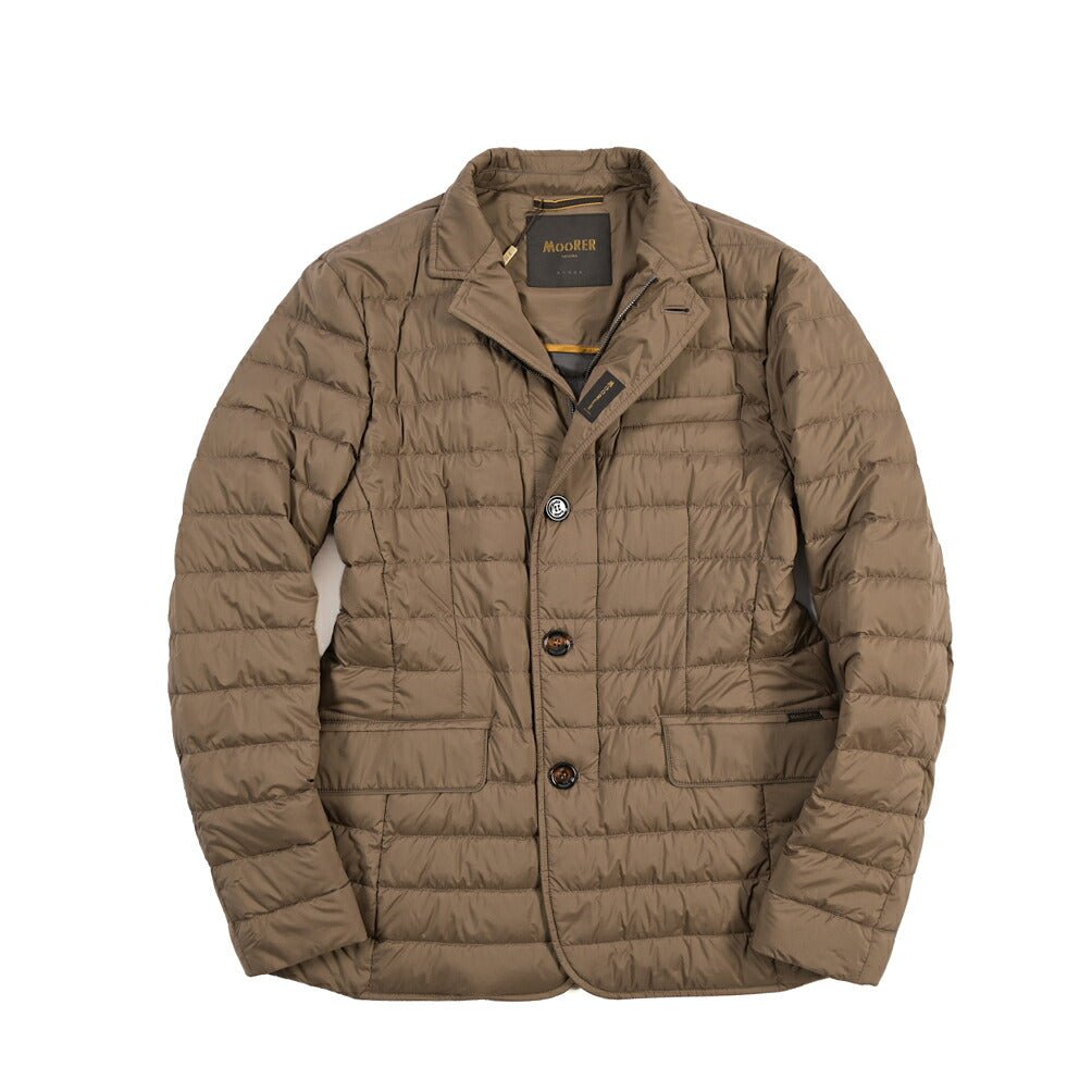 CLEARANCE SALE｜MOORER “ZAVYER-S3” 高機能ストレッチナイロン ダウンジャケット / ACQUA RESISTANT (撥水) ブラウン(BEAVER) 44 | GUARDAROBA MILANO OFFICIAL STORE