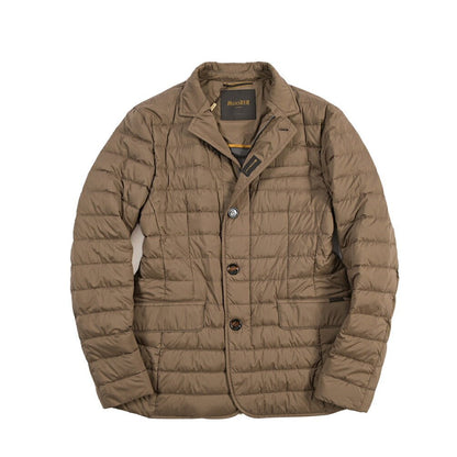 CLEARANCE SALE｜MOORER “ZAVYER-S3” 高機能ストレッチナイロン ダウンジャケット / ACQUA RESISTANT (撥水) ブラウン(BEAVER) 44 | GUARDAROBA MILANO OFFICIAL STORE