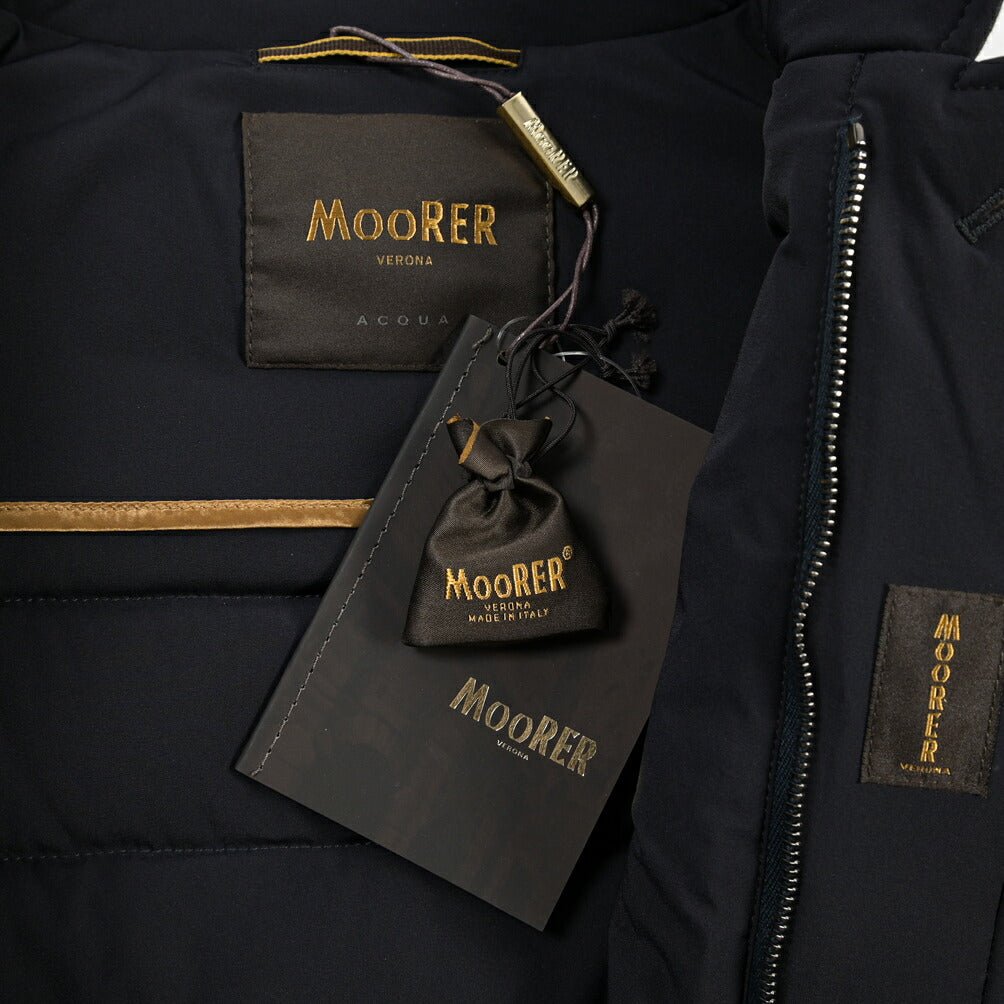 CLEARANCE SALE｜MOORER “ZAYN-KN” 高機能ストレッチナイロン ダウンジャケット / ACQUA RESISTANT (撥水) ネイビー(DARK BLU) 42 | GUARDAROBA MILANO OFFICIAL STORE