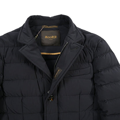 CLEARANCE SALE｜MOORER “ZAYN-KN” 高機能ストレッチナイロン ダウンジャケット / ACQUA RESISTANT (撥水) ネイビー(DARK BLU) 42 | GUARDAROBA MILANO OFFICIAL STORE