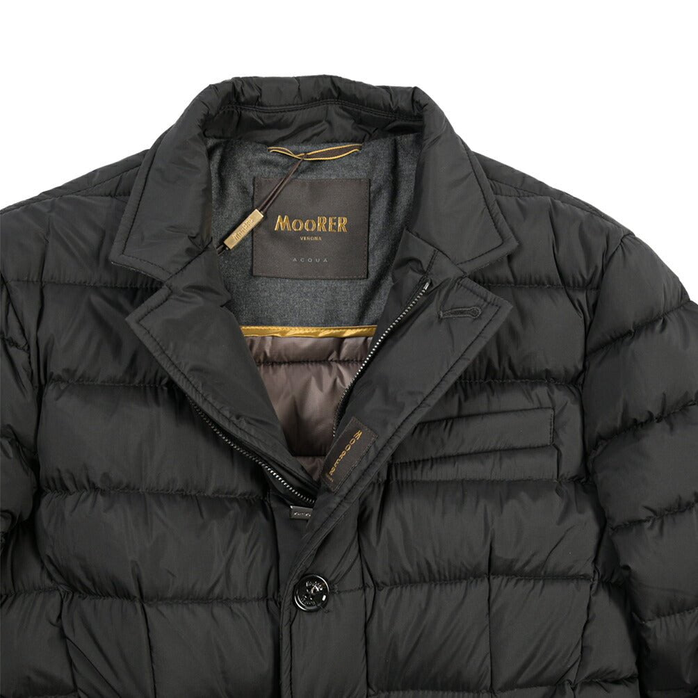 CLEARANCE SALE｜MOORER “ZAYN-OP” 高機能ストレッチナイロン ライトダウンジャケット / ACQUA RESISTANT (撥水) ブラック(NERO) 42 | GUARDAROBA MILANO OFFICIAL STORE