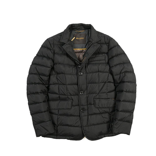 CLEARANCE SALE｜MOORER “ZAYN-OP” 高機能ストレッチナイロン ライトダウンジャケット / ACQUA RESISTANT (撥水) ブラック(NERO) 42 | GUARDAROBA MILANO OFFICIAL STORE