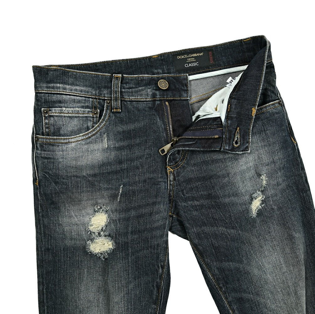 DOLCE & GABBANA CLASSIC ストレッチデニム ダメージジーンズ｜416103｜GUARDAROBA MILANO OFFICIAL STORE