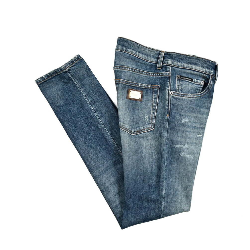 DOLCE & GABBANA SKINNY ストレッチデニム ダメージスキニージーンズ｜GUARDAROBA MILANO OFFICIAL STORE