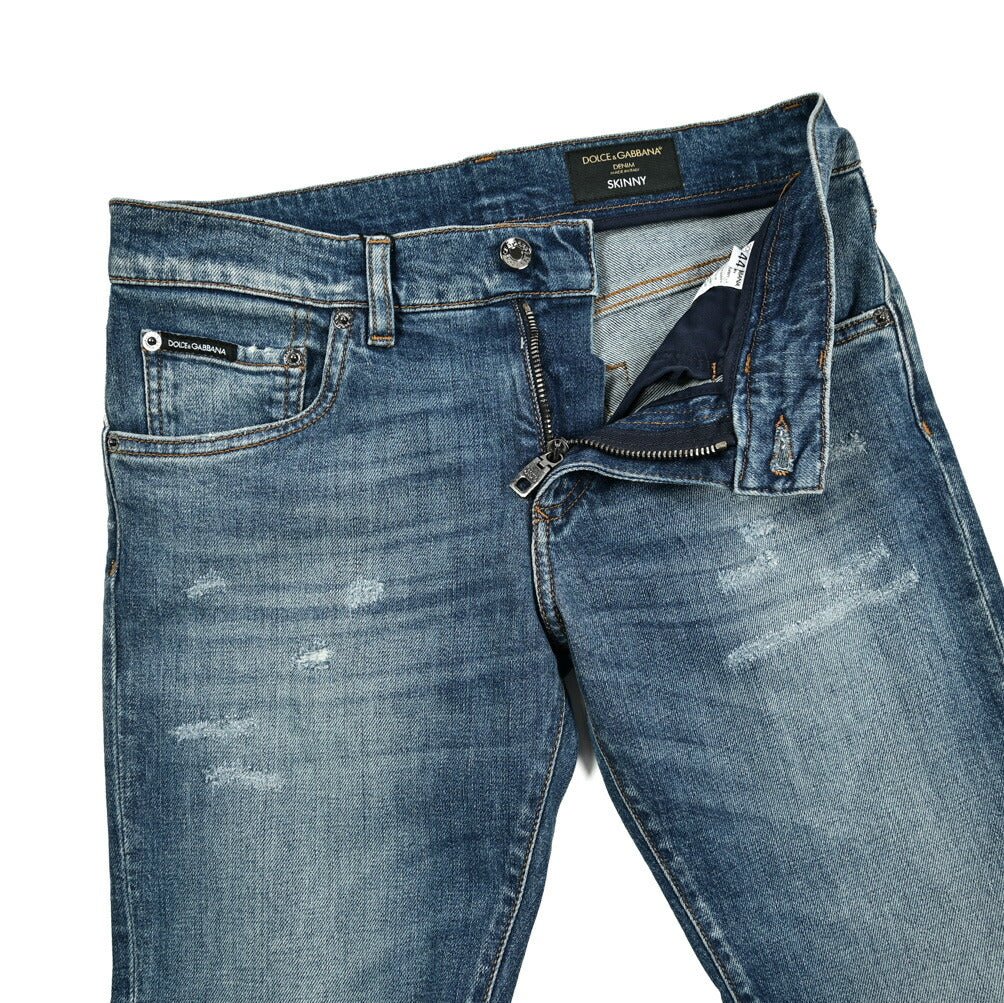 DOLCE & GABBANA SKINNY ストレッチデニム ダメージスキニージーンズ｜GUARDAROBA MILANO OFFICIAL STORE
