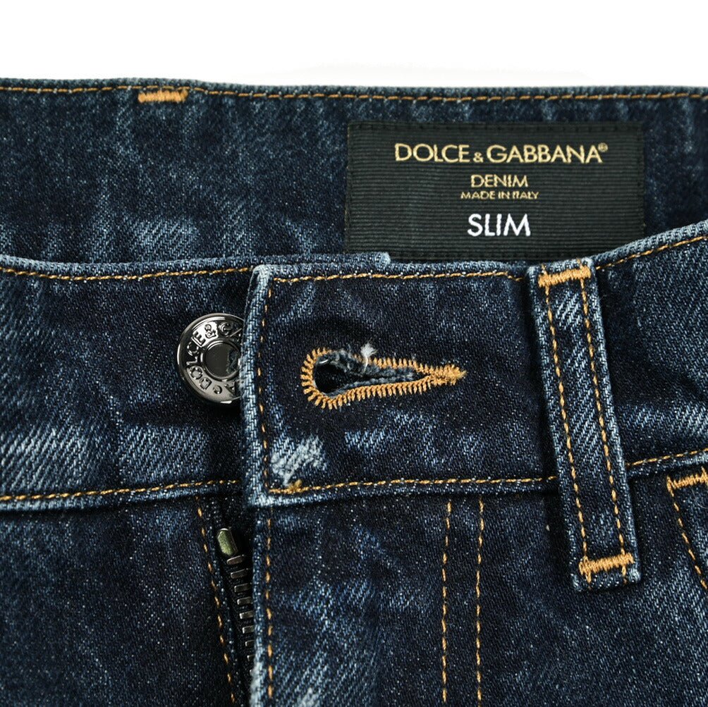 DOLCE & GABBANA SLIM コットン100%デニム ダメージジーンズ｜GUARDAROBA MILANO OFFICIAL STORE