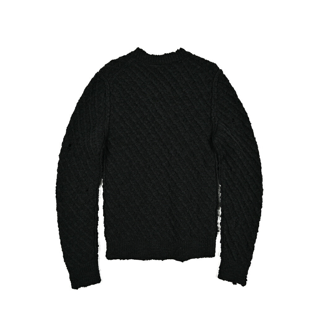 DOLCE & GABBANA ウールナイロン Vネックブークレニットセーター｜GUARDAROBA MILANO OFFICIAL STORE