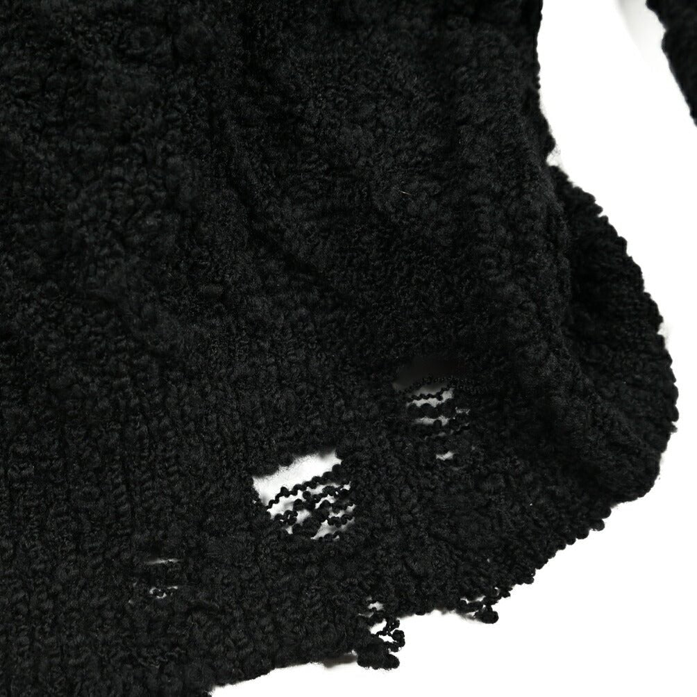 DOLCE & GABBANA ウールナイロン Vネックブークレニットセーター｜GUARDAROBA MILANO OFFICIAL STORE