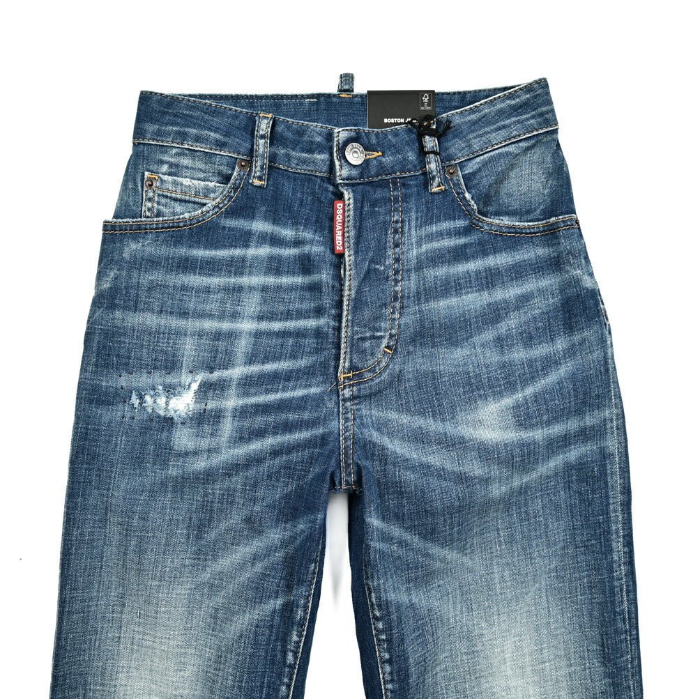 《レディース》DSQUARED2 BOSTON JEAN ストレッチデニム ダメージジーンズ｜GUARDAROBA MILANO OFFICIAL STORE