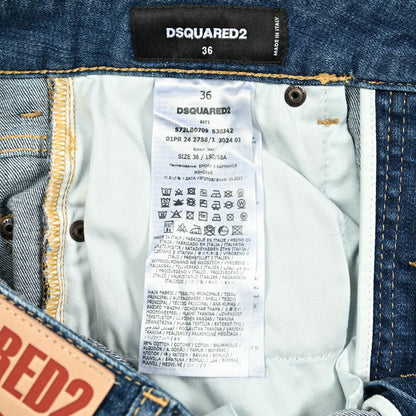 《レディース》DSQUARED2 BOSTON JEAN ストレッチデニム ダメージジーンズ｜GUARDAROBA MILANO OFFICIAL STORE