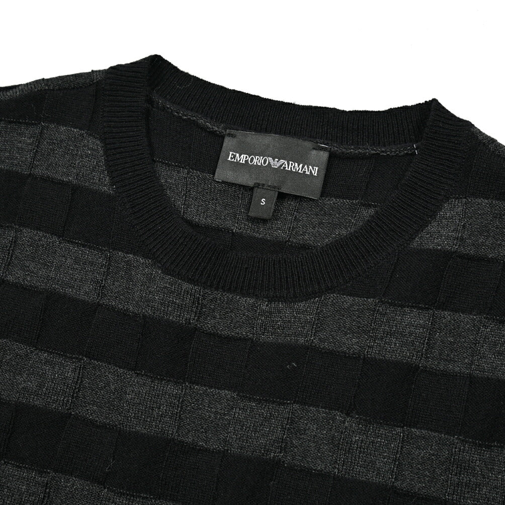 EMPORIO ARMANI ヴァージンウール100% クルーネックハイゲージニットセーター｜415115-M｜GUARDAROBA MILANO OFFICIAL STORE