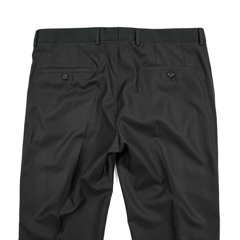 EMPORIO ARMANI シルク混ウール タキシードスラックス ブラック 50 | GUARDAROBA MILANO OFFICIAL STORE