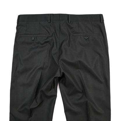 EMPORIO ARMANI シルク混ウール タキシードスラックス ブラック 50 | GUARDAROBA MILANO OFFICIAL STORE