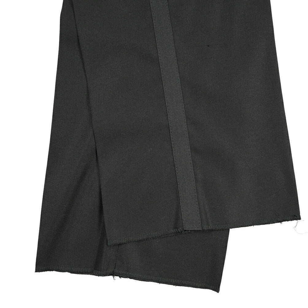 EMPORIO ARMANI シルク混ウール タキシードスラックス ブラック 50 | GUARDAROBA MILANO OFFICIAL STORE