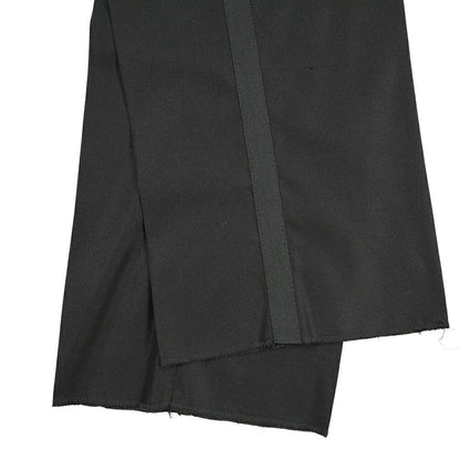 EMPORIO ARMANI シルク混ウール タキシードスラックス ブラック 50 | GUARDAROBA MILANO OFFICIAL STORE