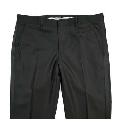 EMPORIO ARMANI シルク混ウール タキシードスラックス ブラック 50 | GUARDAROBA MILANO OFFICIAL STORE