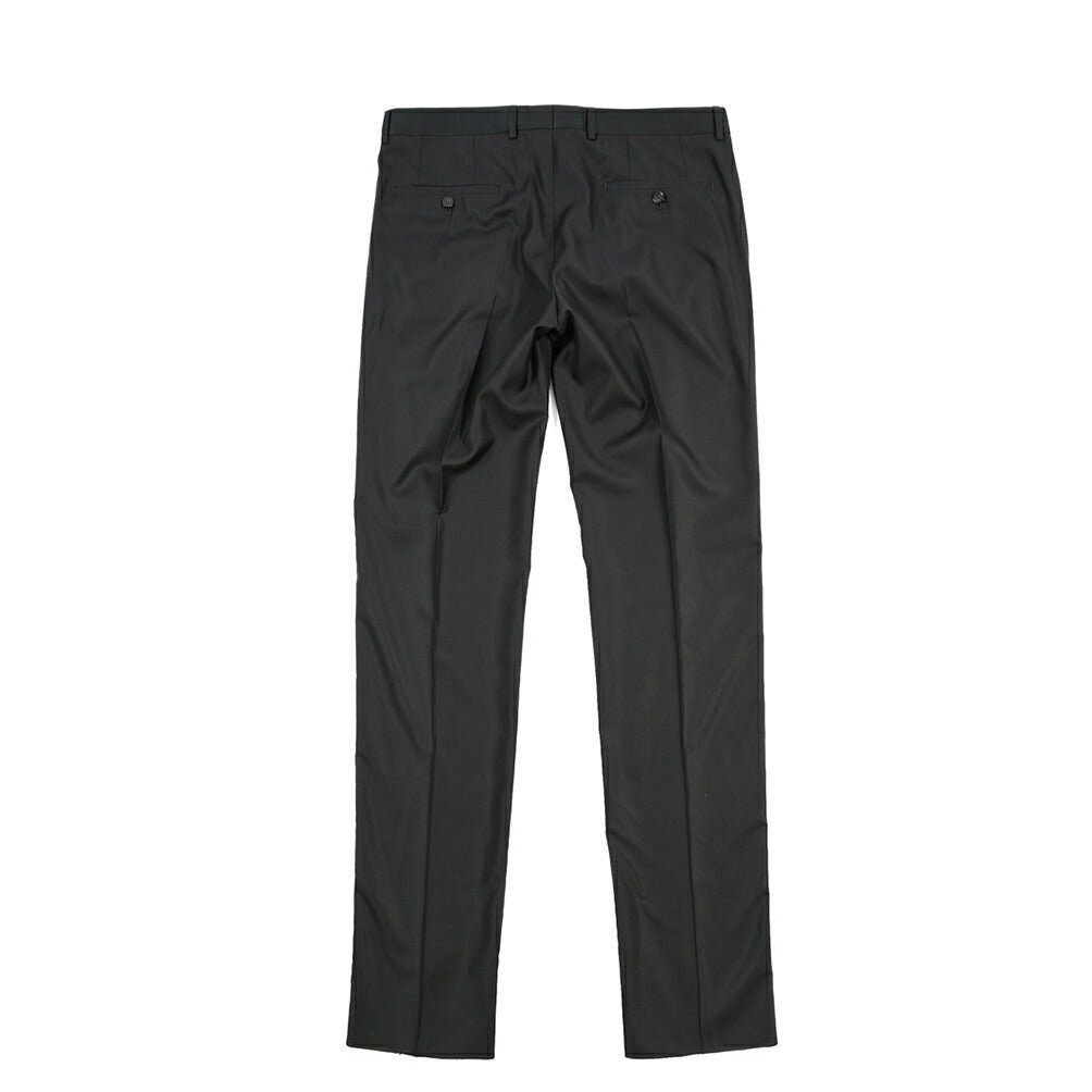 EMPORIO ARMANI シルク混ウール タキシードスラックス ブラック 50 | GUARDAROBA MILANO OFFICIAL STORE