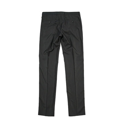 EMPORIO ARMANI シルク混ウール タキシードスラックス ブラック 50 | GUARDAROBA MILANO OFFICIAL STORE
