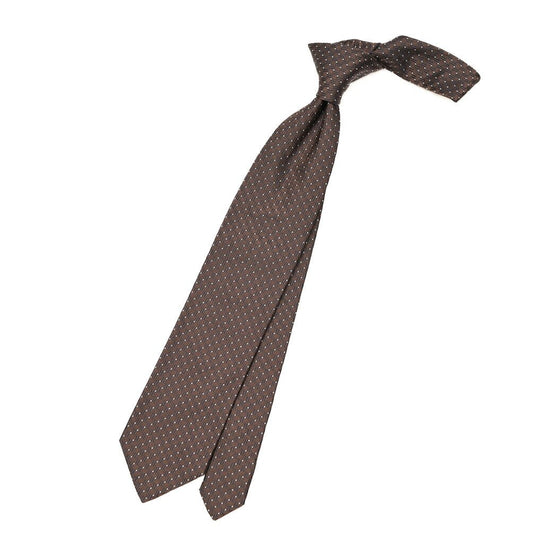 ETON シルク100% 総柄ネクタイ ブラウン 142cm×8cm | GUARDAROBA MILANO OFFICIAL STORE