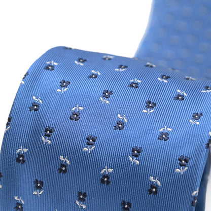 ETON シルク100% 花柄ネクタイ ブルー 145cm×8cm | GUARDAROBA MILANO OFFICIAL STORE