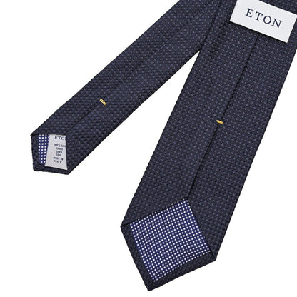 ETON シルク100% 織柄ネクタイ ネイビー 148cm×7cm | GUARDAROBA MILANO OFFICIAL STORE