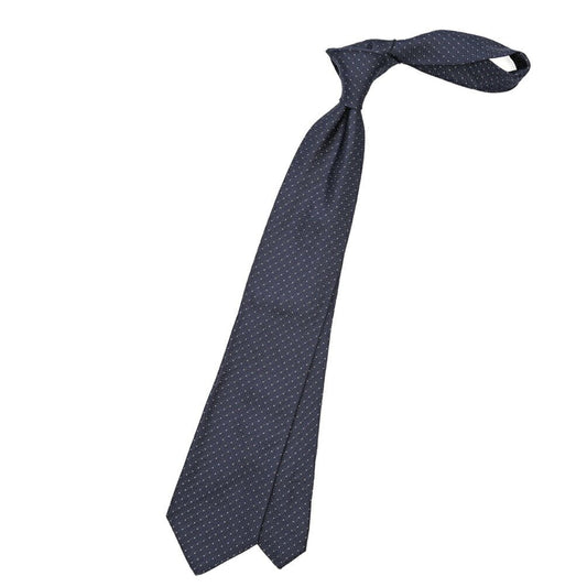 ETON シルク100% ネクタイ ドット ネイビー 148cm×8cm | GUARDAROBA MILANO OFFICIAL STORE