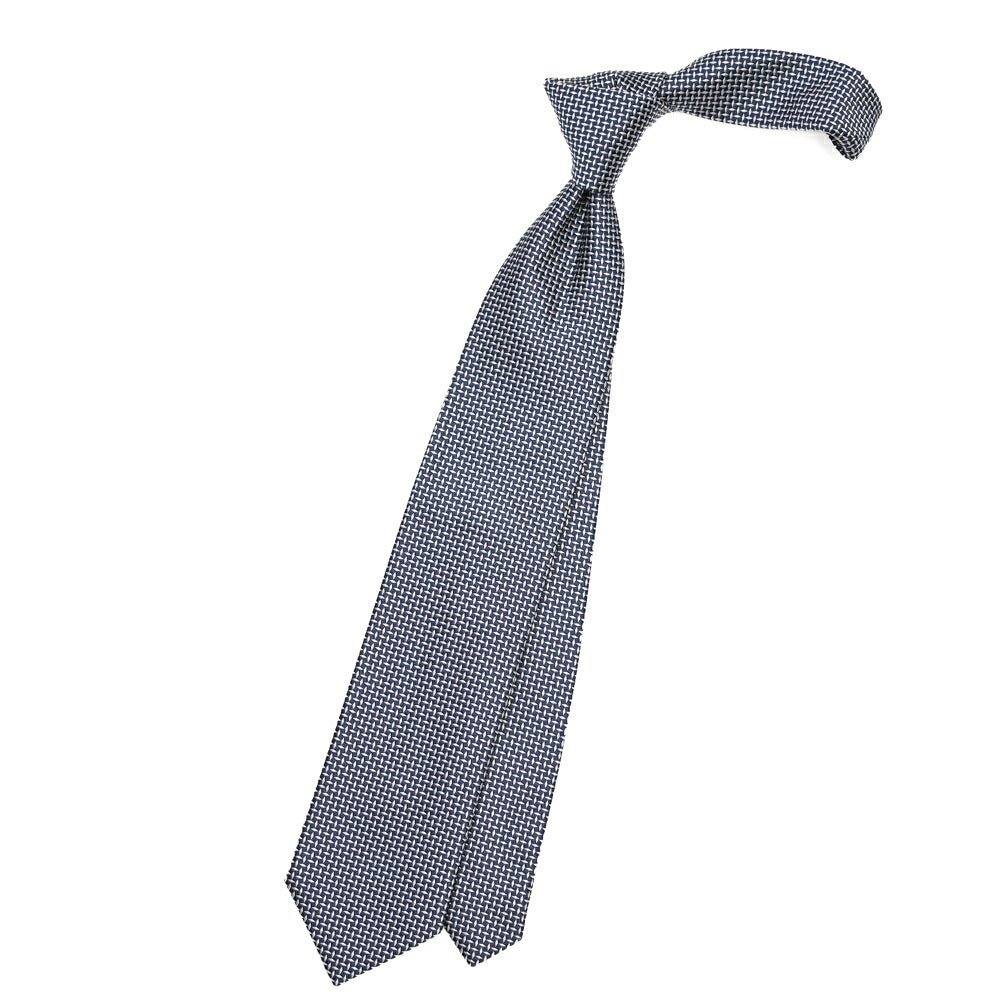 ETON シルク100% 織柄ネクタイ ネイビー 148cm×8cm | GUARDAROBA MILANO OFFICIAL STORE