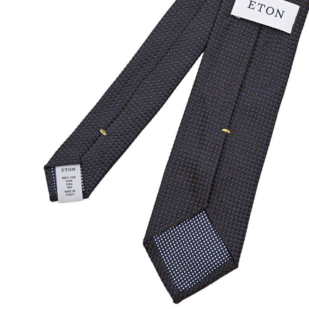 ETON シルク100% 織柄ネクタイ ネイビー 148cm×7cm | GUARDAROBA MILANO OFFICIAL STORE