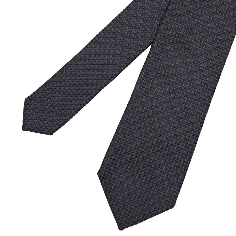 ETON シルク100% 織柄ネクタイ ネイビー 148cm×7cm | GUARDAROBA MILANO OFFICIAL STORE